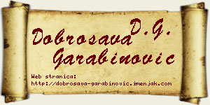 Dobrosava Garabinović vizit kartica
